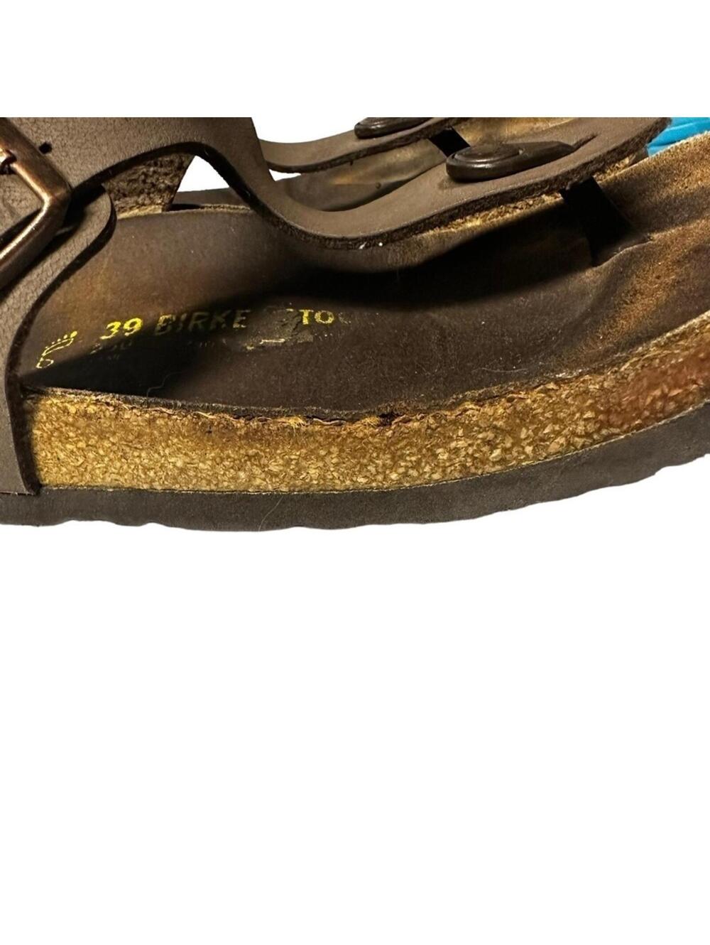 Birkenstock Gizeh Birkibuc Thong Sandals Brown Size 39 (US Women's 8-8.5) - Picture 8 of 16